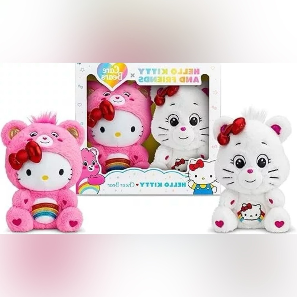 Hello Kitty And Friends x Care Bears 2 pcs boxed plush set